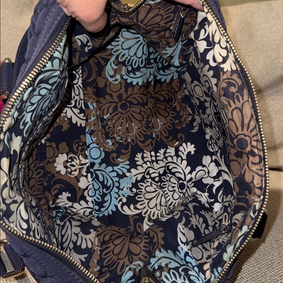 Vera Bradley Navy Quilted Shoulder Bag - Picture 11 of 13